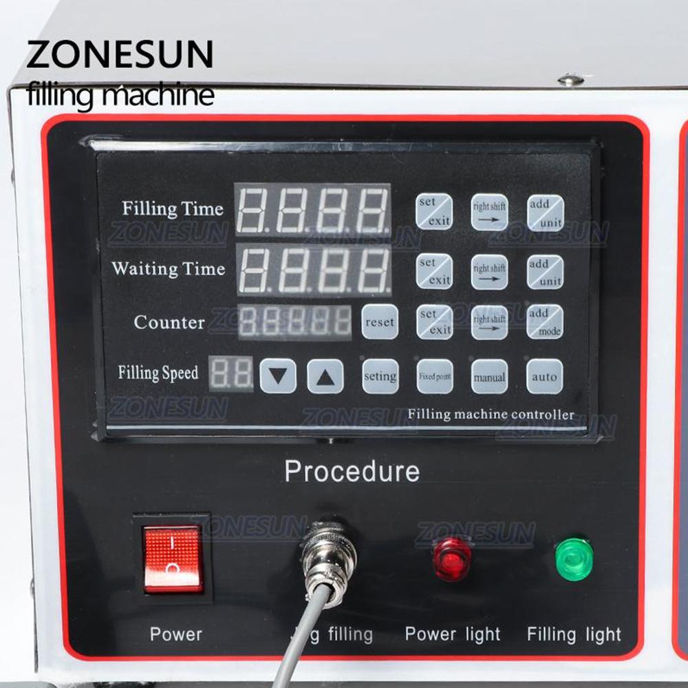 ZONESUN ZS-GFK17B Semi Automatic Filling Machine For Hand Sanitizer Laundry Cooking Oil Water Liquid Bottle Filling Machine