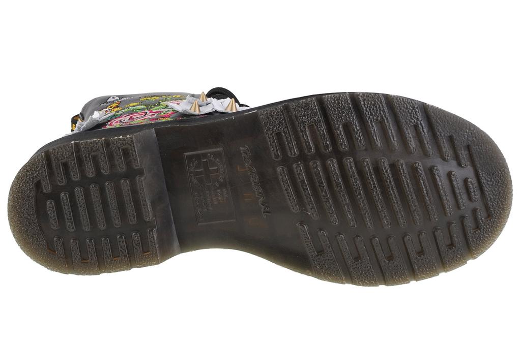 Dr. Martens 1490 Цветочный, Женские черные ботинки-ботинки
