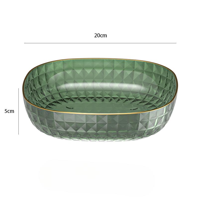 Легкий роскошный прозрачный поднос для фруктов, домашний поднос для закусок и сухофруктов, поднос для конфет высокой ценности, простой и углубленный пластиковый поднос
