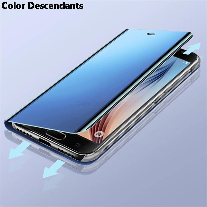 Оригинальный смарт-зеркальный флип-чехол для Samsung Galaxy S23 Ultra S22 S21 S20 FE S10 Plus A04 A04S A34 A54 A33 A53 A73 A32 A52 A72