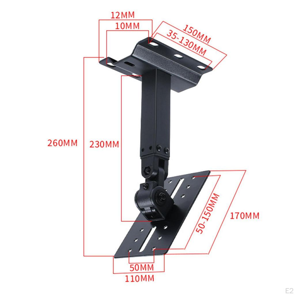 Подставка-кронштейн для динамика, грузоподъемность 75 кг, металлическая устойчивая вращающаяся настенная конструкция, экономящая место