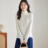 Women's Silk Blend Turtleneck Knit Top