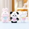 Panda Bear Brown Cat Elephant Rabbit Plush Keychain Toys Cartoon Doll Gifts
