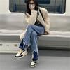 Весна 2022, женские джинсы с высокой талией y2k, эстетические, женские широкие джинсы, мешковатые женские джинсовые капри, брюки, джинсовые брюки для мамы