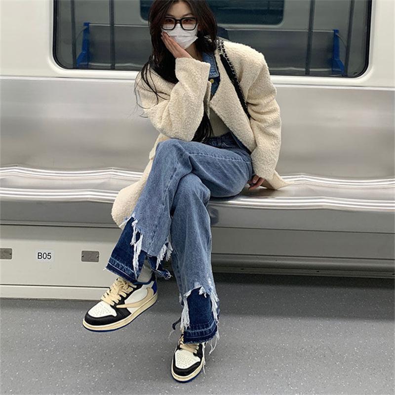 Весна 2022, женские джинсы с высокой талией y2k, эстетические, женские широкие джинсы, мешковатые женские джинсовые капри, брюки, джинсовые брюки для мамы