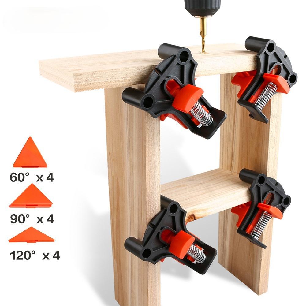 1/4/8pcs Carpenter's Right Angle Clamp Wooden Frame and Plank Fixer Carpenter's Corner Clamp 90 Degree Frame Clip Fixer//