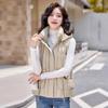 New Autumn and Winter Women's Fashionable Down Cotton Vest Vest Vest Loose and Versatile Outer Wear Cotton Vest