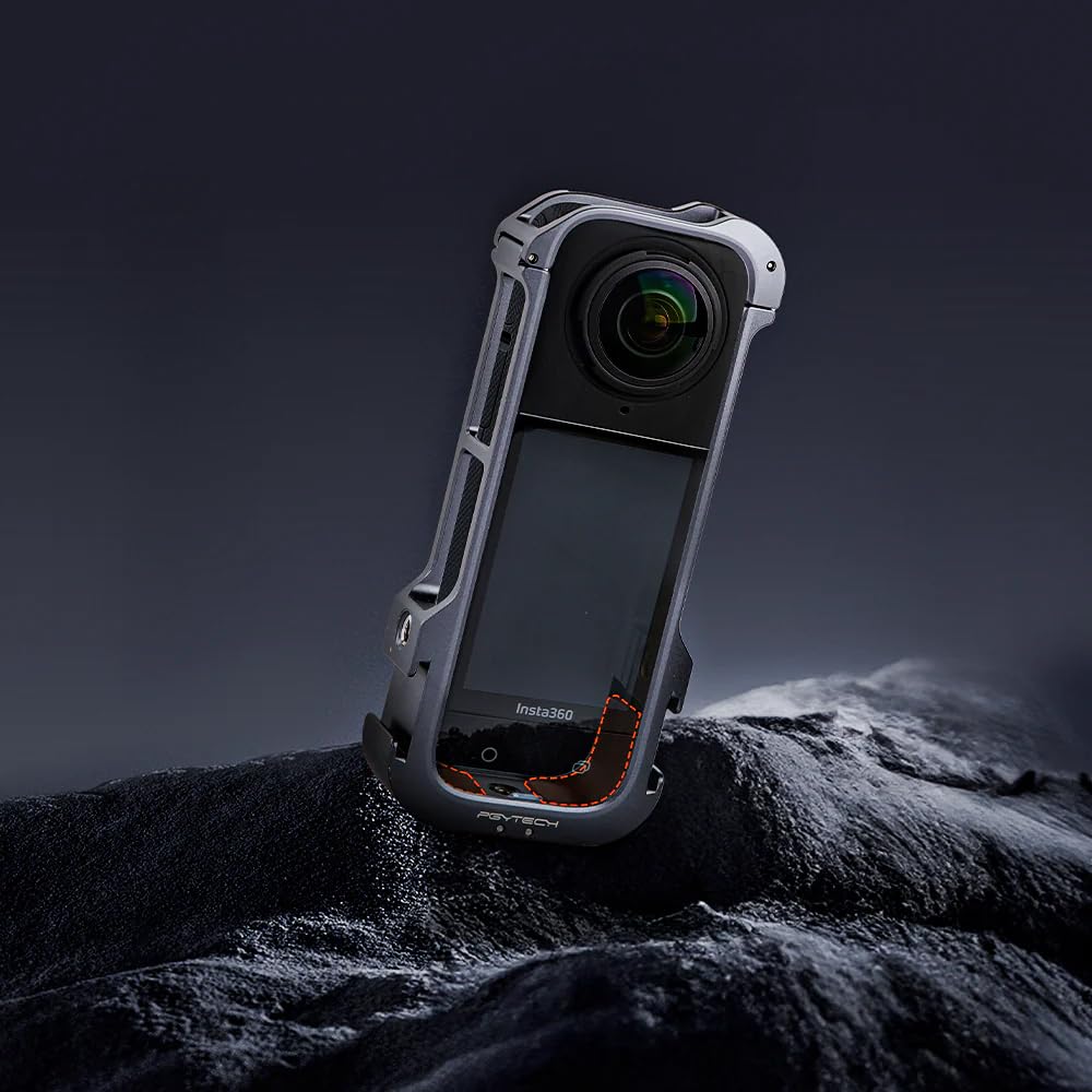 Универсальная рамка PGYTECH Insta360 X4 для Insta360 Поддерживает вертикальную и горизонтальную ориентацию Открывается и закрывается для плавной работы с винтами Холодный башмак Экшн-камера и
