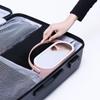 Makeup Organizer Box with LED Light Mirror Portable Travel Makeup Cosmetics Organizer Touch Light Storage Makeup Case