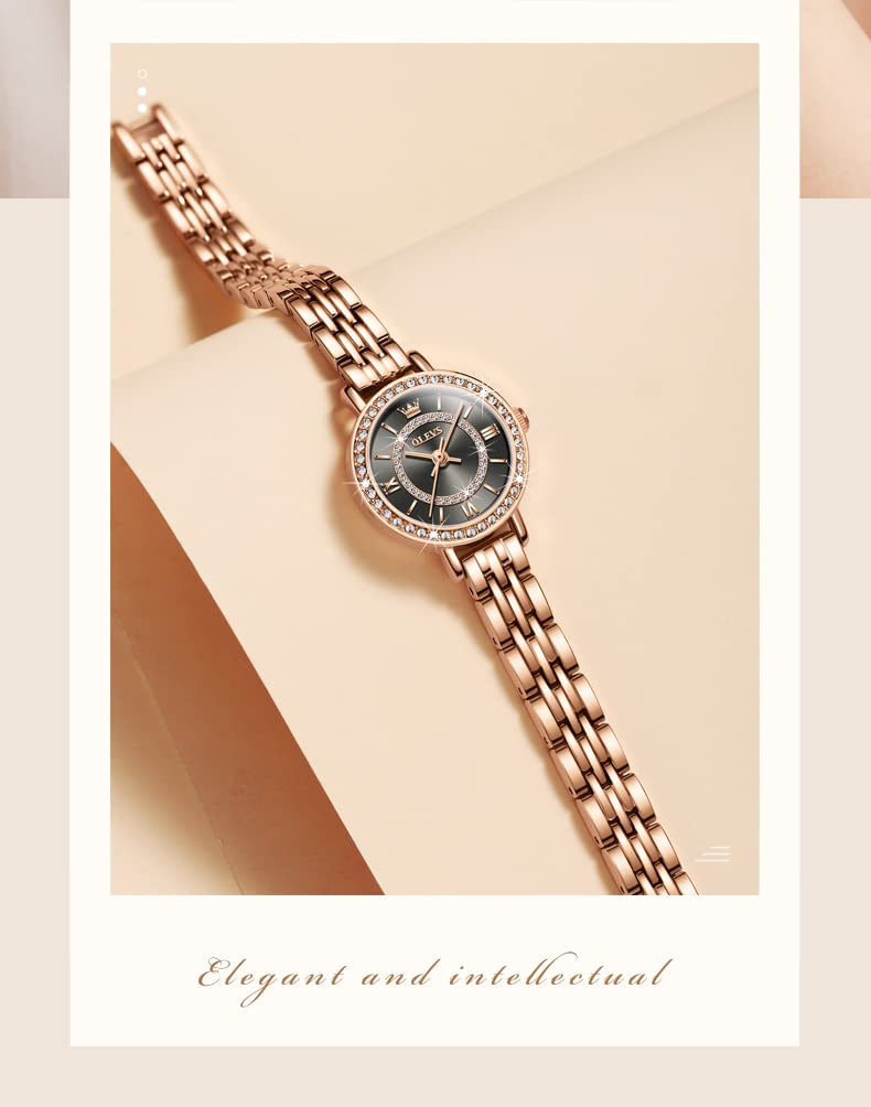 Наручные кварцевые простые нержавеющая сталь подарок на день для женщин OLEVS подарочный набор женские часы, браслет, ожерелье, бренд, милый, стильный,