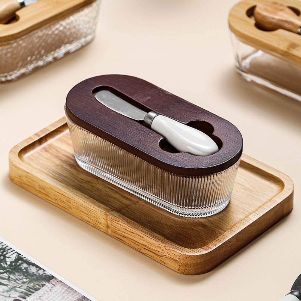Oval Shape Butter Container Visible Butter Dish Durable Butter Tray  Lunch