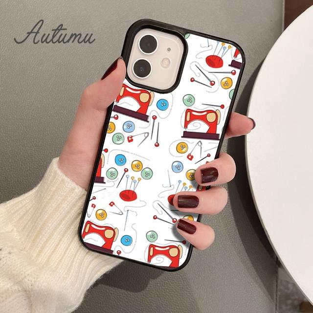 Чехол для телефона с элементами швейной машины для iPhone 11 12 13 14 Pro Max mini XR XS SE 2020 7 8 Plus Samsung S21 S22