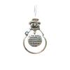 Christmas Friendship Charm Gift Metal Hanging Snowflake/Star/Round/Snowman Shaped Decoration with Blessing Inscription Love for Friend Family