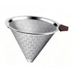 Многоразовый кофейный фильтр для кофемашины Chemex 6 8 10 чашек, конусный из нержавеющей стали, для ручного заваривания pour over, для дома