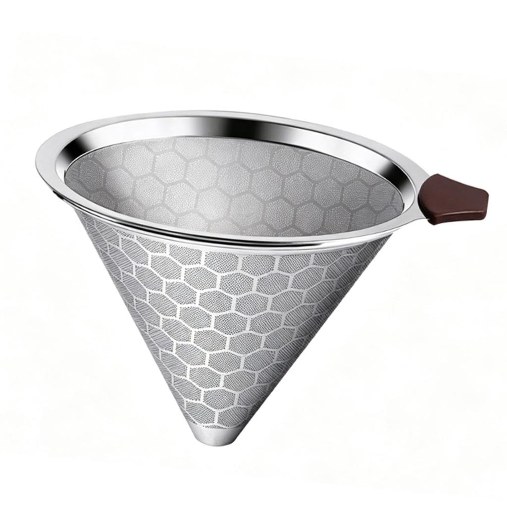 Многоразовый кофейный фильтр для кофемашины Chemex 6 8 10 чашек, конусный из нержавеющей стали, для ручного заваривания pour over, для дома