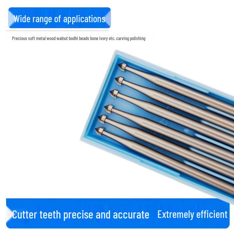 Blue Box Tooth Carving Jewelry Tool Set: 2.35 Shank Needle, Knife, Micro Carving Milling Cutter, Grinding Head for Electric Grinder