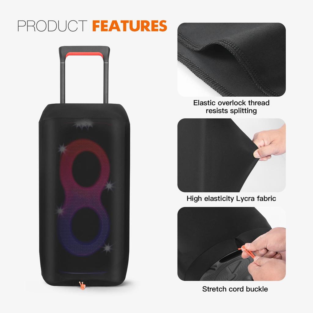 Portable Speaker Dust Cover For JBL PartyBox 320/310 Black Speaker Case Travel Protective Storage Sleeve Speaker Storage Bag