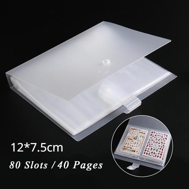 Наклейки для ногтей, книга для хранения, пустая коллекция, держатель для книг, дисплей с изображением полки, наклейка, фотоальбом, маникюрные инструменты, аксессуары для ногтей