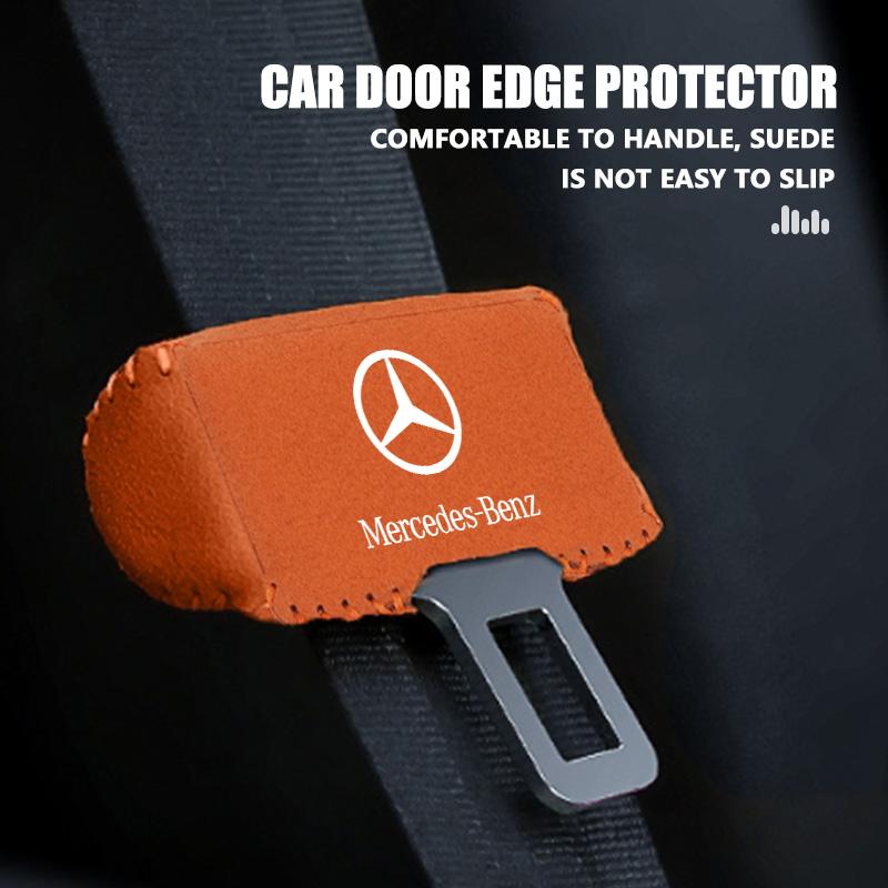 ECLD4 Car Seat Belt Anti Scratch Buckle Protector Cover Accessories For Mercedes Benz W211 W124 W176 W177 C180 C200 C260 C300 GLC CLE