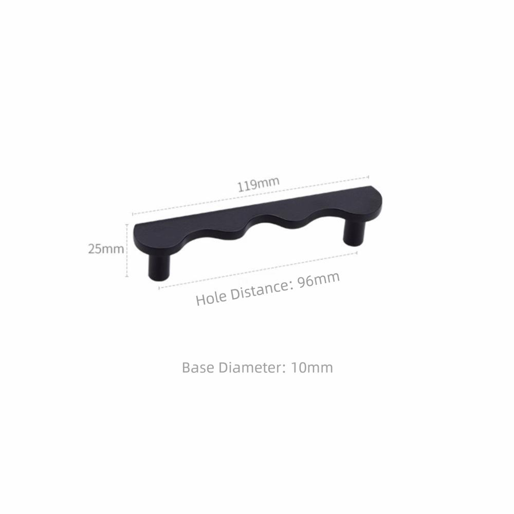 Wave Shape Drawer Pulls Modern Design Furniture Handles Brass Cabinet Handles Kitchen Wardrobe