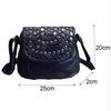 Black Women Pu Rivet Stud Crossbody Bags Female Women Messenger Bags Purses and Shoulder Bag