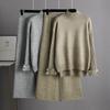 Autumn Winter Knitted Suits Women's Half Turtleneck Thickened Oversized Sweater Pant Two Piece Set