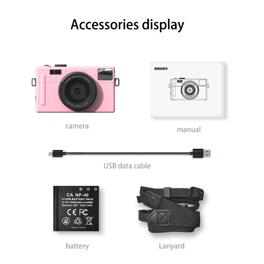 48-мегапиксельная цифровая Po-камера для фотографии, 3-дюймовая селфи-камера с откидным экраном, 16-кратным зумом, 4k, потоковая видеокамера с YouTube, многоцветная