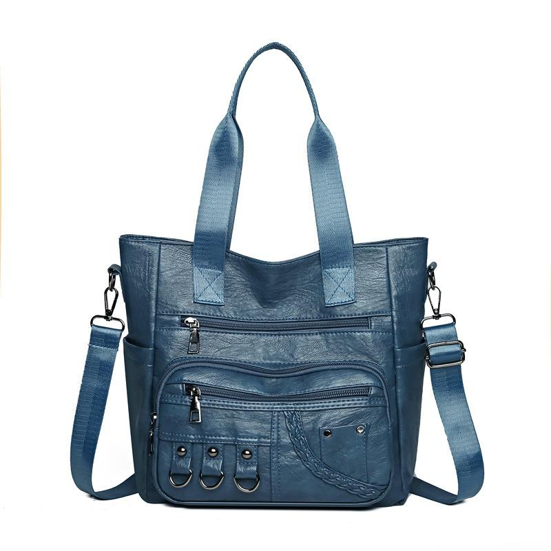 Новая городская простая женская сумка-мессенджер из мягкой кожи, портативная на плечо, большой вместимости, сумка для мамы