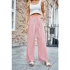 Spring and Autumn Women's Casual Comfortable Loose Pleated Elastic High Waist Wide Leg Pants