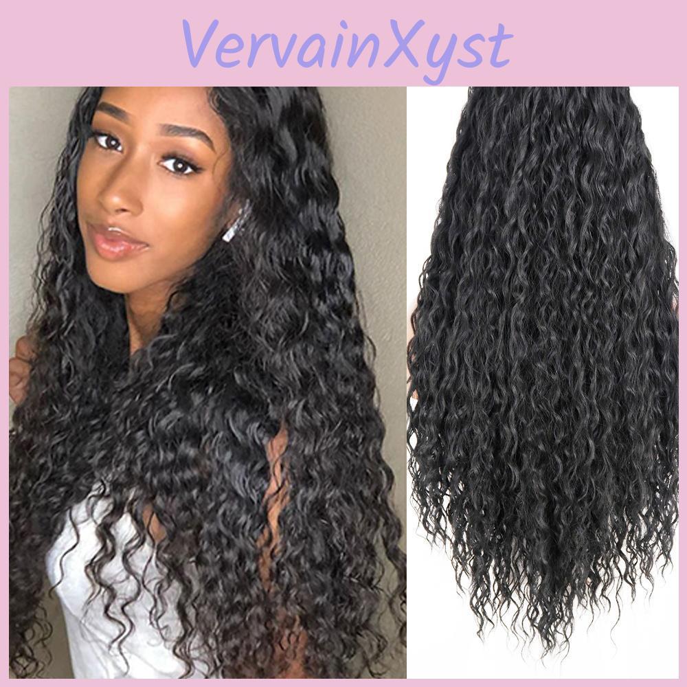 30-дюймовые длинные синтетические парики Deep Wave от Merisihair для черных женщин, афро-кудрявые парики для девушек, термостойкие парики для косплея и вечеринок