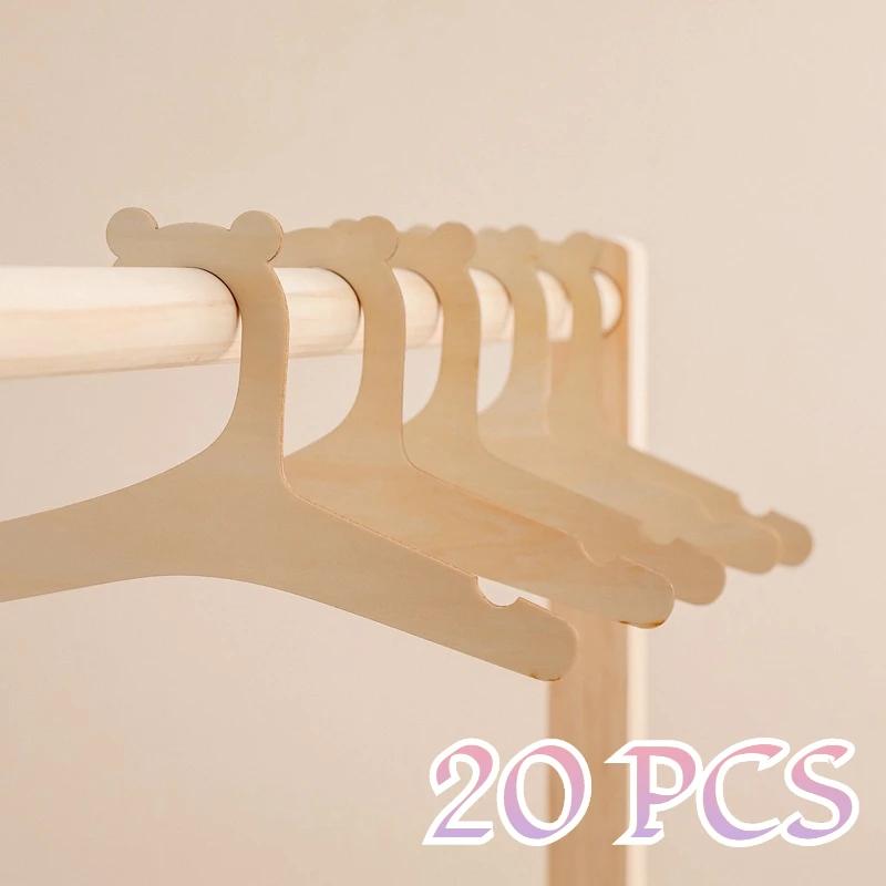 5/10 Pcs Creative Baby Clothes Hanger Rack Baby Mini Wooden Hanger Home Girls Princess Room Nursery Decor for Kids Present