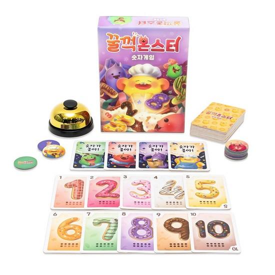 Gulp Monster Number Board Game Childrens Toddler Math Operations Number Learning Card, Popular Korean Game