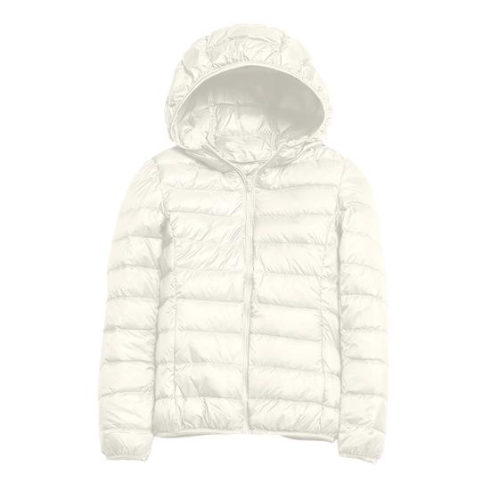 Женская зимняя куртка-пуховик с капюшоном и карманами на молнии, на молнии, однотонная