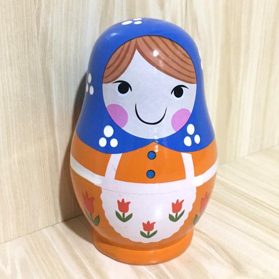 5-слойная кукла с цветочницей, русская матрешка, подарок, деревянная модель, игрушка