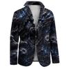 Мужская вельветовая куртка в стиле business casual с принтом на Хэллоуин для праздничной вечеринки