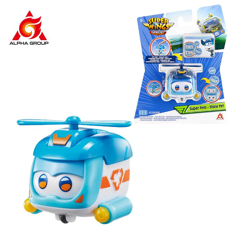 Суперкрылья Супер Питомник-Тино Питомец Динозавр Со Сверкающим Светом Слайдер Лицо Для Смены Эмоций Штабелируемые Фигурки Игрушка Для Детей Подарок