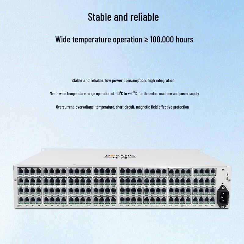 BOYANG 128-Channel Telephone & 2-Port Gigabit Optical Transceiver