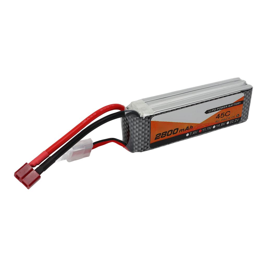 2800 мАч Мощность 45C Скорость разряда 11.1 В 3S T Тип Красный штекер Lipo Аккумулятор для радиоуправляемых машинок и самолетов