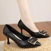 Женская обувь женская милая легкая черные туфли-стилеты для офиса карьера леди повседневная слипоны сексуальная обувь для вечеринок ba186