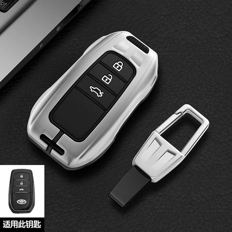 Car Key Case Cover Shell For S5 Hilux Fortuner Land Cruiser Camry Coralla Crown RAV4 Highland CHR C-HR Fob Accessories JH5
