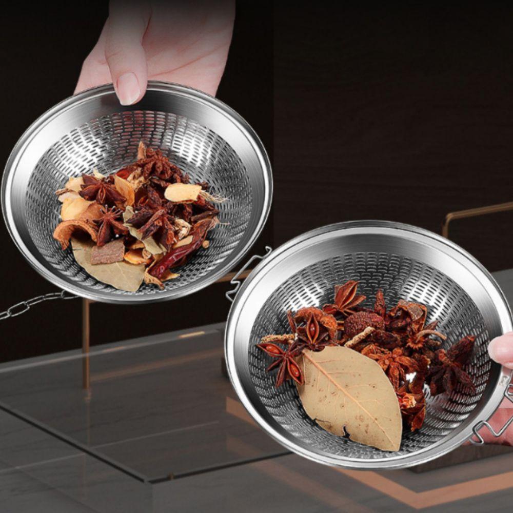 304 Stainless Steel Spice Strainer Flying Saucer Shape Brine Filter Kitchen Accessories