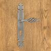 LAGOS door handle with plate for 72mm insert, STEEL