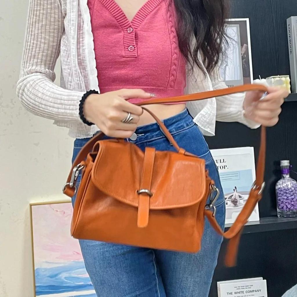 Qiuzhen 007 женская ретро-сумка через плечо из кожи большой емкости