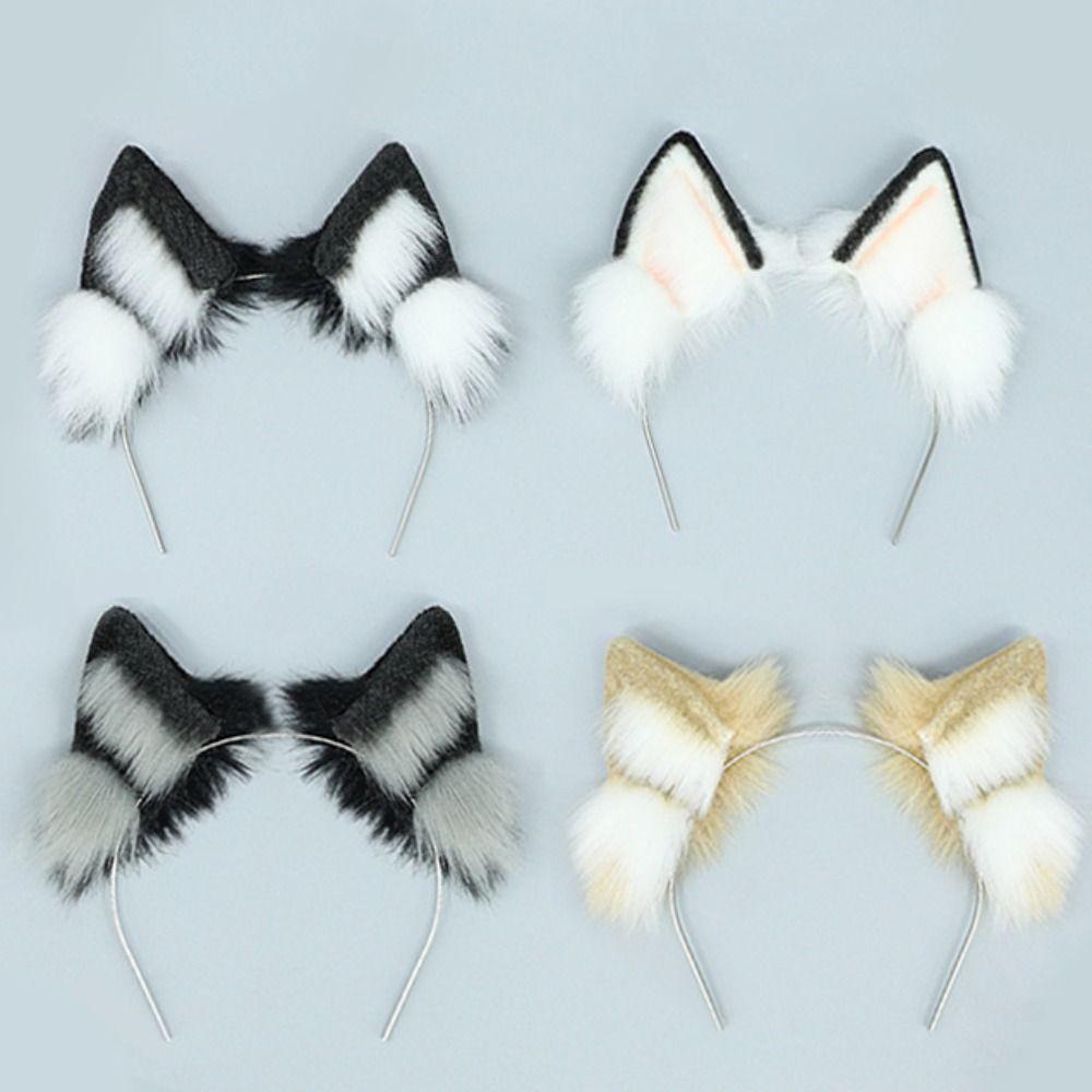 Cat Wolf Ears Idol Doll Headwear Cat Ear Hairband Headwear for Cotton Doll  Plush Doll Cosplay
