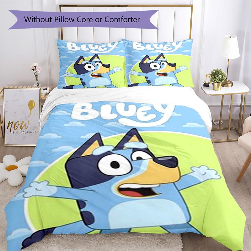 Bluey Bedding Set Perfect for Bedrooms Lightweight Perfect Gift for Friends Family