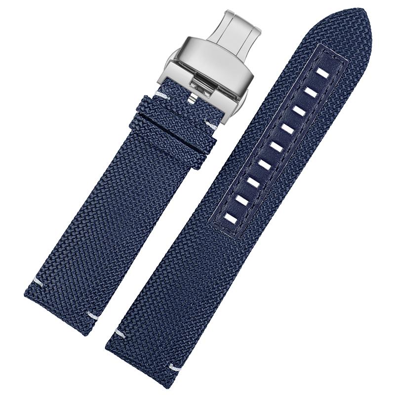 Мужской спортивный ремешок для часов Mido M026.629 M026.430 Ocean Star Pilot Нейлоновый холст Натуральная кожа нижняя часть ремешка 22 мм Аксессуары