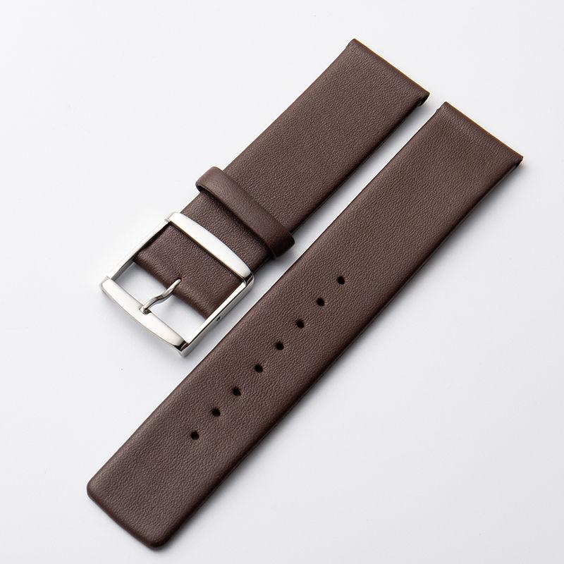 Универсальный ремешок для часов — ультратонкая зернистая яловая кожа, 5 размеров (16мм, 18мм, 20мм, 22мм, 24мм) - Классический дизайн с пряжкой для универсальности