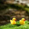 50/100 шт. Миниатюрные фигурки желтой утки, миниатюрные фигурки крошечной утки из смолы, ручная работа, микропейзаж, украшение для дома