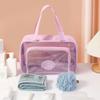 Wet and Dry Separation Toiletry Storage Pouch Large Capacity Clear Toiletry Case  Women