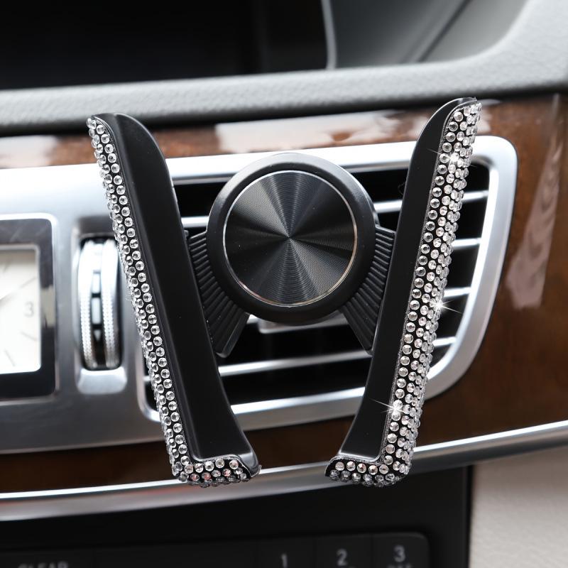 Rhinestone Car Mount P 10988: Elegant Vehicle Phone Holder